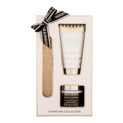 Baylis & Harding Sweet Mandarin & Grapefruit Signature Collection Set Darilni set krema za roke Sweet Mandarin & Grapefruit 50 ml + sol za vodno kopel Sweet Mandarin & Grapefruit 70 g + pilica za nohte