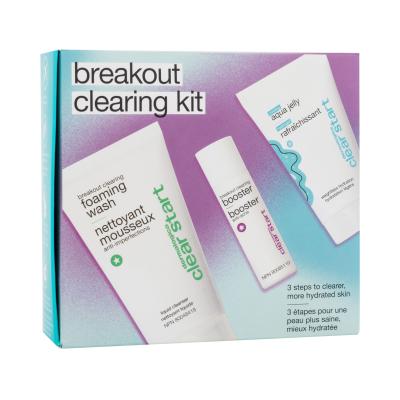 Dermalogica Clear Start Breakout Clearing Kit Darilni set čistilna pena Clear Start Breakout Clearing Foaming Wash 75 ml + serum za obraz Clear Start Breakout Clearing Booster 10 ml + gel za obraz Clear Start Cooling Aqua Jelly 25 ml