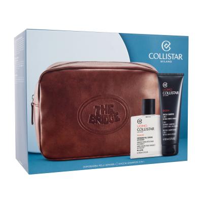 Collistar Uomo Sensitive Skins After-Shave Darilni set balzam po britju Uomo Shave Sensitive Skins After-Shave 100 ml + gel za prhanje Uomo Body 3 In 1 Shower - Shampoo 100 ml + kozmetična torbica The Bridge