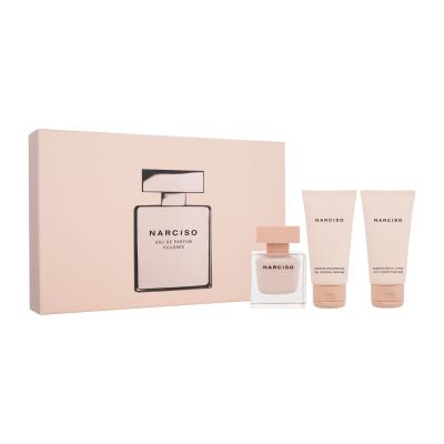 Narciso Rodriguez Narciso Poudrée Darilni set parfumska voda 50 ml + losjon za telo 50 ml + gel za prhanje 50 ml