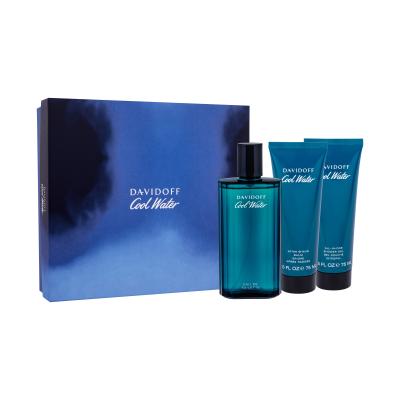 Davidoff Cool Water Darilni set toaletna voda 125 ml + balzam po britju 75 ml + gel za prhanje 75 ml