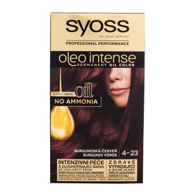 Syoss Oleo Intense Permanent Oil Color Barva za lase za ženske 50 ml Odtenek 4-23 Burgundy Red