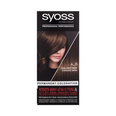 Syoss Permanent Coloration Barva za lase za ženske 50 ml Odtenek 4-8 Chocolate Brown