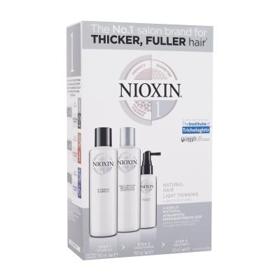 Nioxin System 1 Darilni set šampon System 1 Cleanser Shampoo 150 ml + balzam System 1 Revitalising Conditioner 150 ml + nega za lase System 1 Scalp & Hair Treatment 50 ml