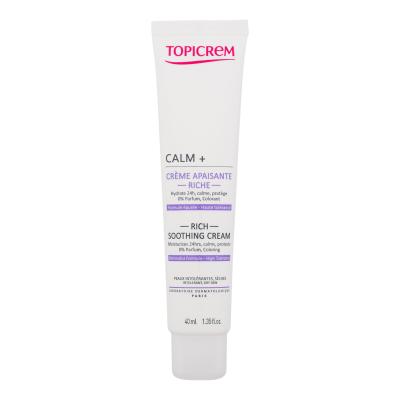 Topicrem Calm+ Rich Soothing Cream Dnevna krema za obraz za ženske 40 ml