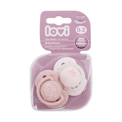 LOVI Baby Shower Dynamic miniSoother Girl 0-2m Duda za otroke 2 kos