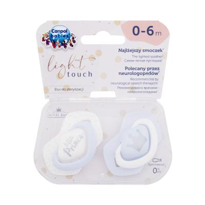 Canpol babies Royal Baby Light Touch Little Prince 0-6m Duda za otroke 2 kos