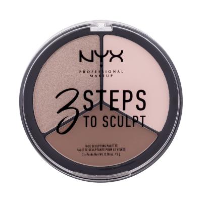 NYX Professional Makeup 3 Steps To Sculpt Paletka za konturing za ženske 15 g Odtenek 01 Fair