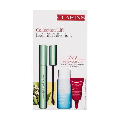 Clarins Supra Lift & Curl Darilni set maskara Supra Lift & Curl Mascara 8 ml + odstranjevalec ličil za oči Instant Eye Make-Up Remover 30 ml + krema za okoli oči Total Eye Lift 3 ml