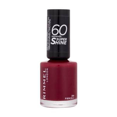 Rimmel London 60 Seconds Super Shine Lak za nohte za ženske 8 ml Odtenek 314 Fiercely