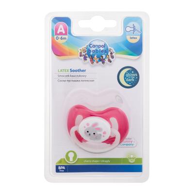 Canpol babies Bunny & Company Latex Soother Pink 0-6m Duda za otroke 1 kos
