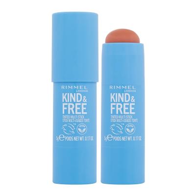 Rimmel London Kind & Free Tinted Multi Stick Rdečilo za obraz za ženske 5 g Odtenek 002 Peachy Cheeks