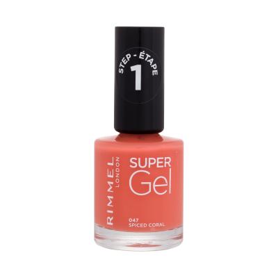 Rimmel London Super Gel STEP1 Lak za nohte za ženske 12 ml Odtenek 047 Spiced Coral