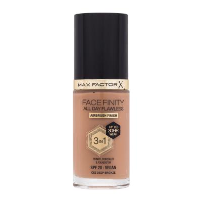Max Factor Facefinity All Day Flawless SPF20 Puder za ženske 30 ml Odtenek C82 Deep Bronze