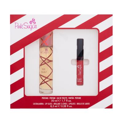 Pink Sugar Red Velvet Darilni set toaletna voda 50 ml + glos za ustnice 8,5 ml