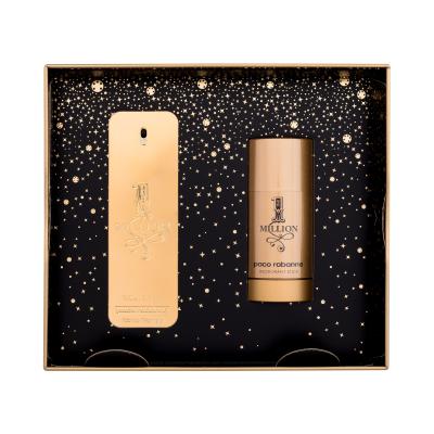 Paco Rabanne 1 Million Darilni set toaletna voda 100 ml + deodorant v stiku 75 ml + pločevinasta škatla