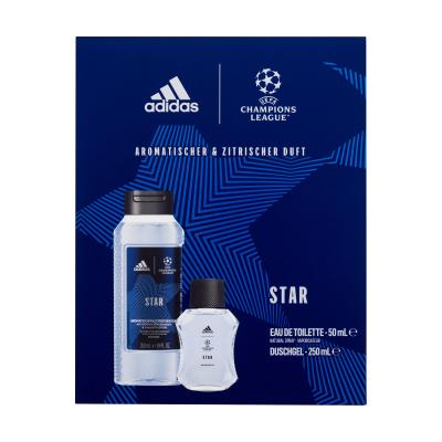 Adidas UEFA Champions League Star Darilni set toaletna voda 50 ml + gel za prhanje 250 ml