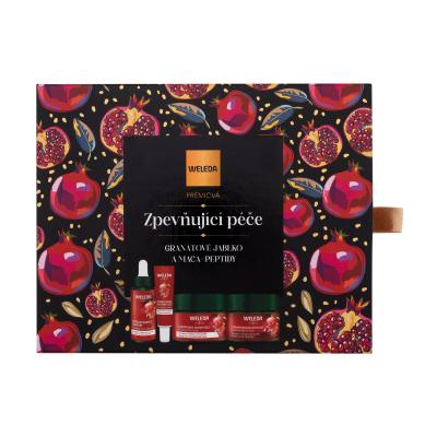 Weleda Pomegranate Firming Care Darilni set dnevna krema za obraz Pomegranate Firming Day Cream 40 ml + nočna krema za obraz Pomegranate Firming Night Cream 40 ml + krema za okoli oči Pomegranate Firming Eye Cream 12 ml + serum za obraz Pomegranate Firming Face Serum 30 ml