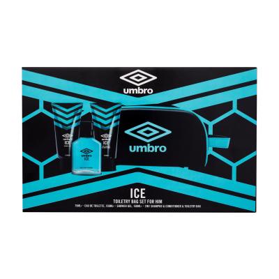 UMBRO Ice Darilni set toaletna voda 75 ml + gel za prhanje 150 ml + šampon in balzam 2v1 150 ml + kozmetična torbica poškodovana škatla