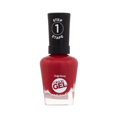 Sally Hansen Miracle Gel Lak za nohte za ženske 14,7 ml Odtenek 402 Red Between the Lines