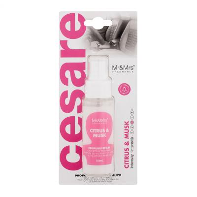 Mr&Mrs Fragrance Cesare Car Spray Perfume Citrus & Musk Osvežilci za vozilo 50 ml