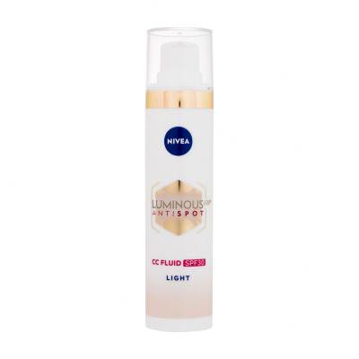 Nivea Luminous 630 Antispot CC Fluid SPF30 CC krema za ženske 40 ml Odtenek 01 Light poškodovana škatla