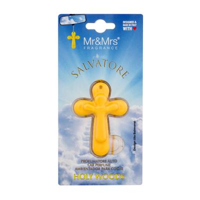 Mr&Mrs Fragrance Salvatore Holy Woods Yellow Osvežilci za vozilo 1 kos