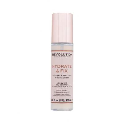 Makeup Revolution London Hydrate & Fix Radiance Make Up Fixing Spray Fiksator za ličila za ženske 100 ml