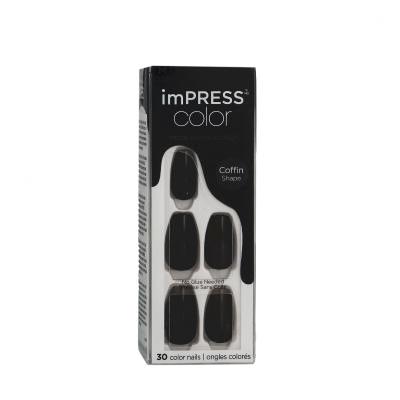 Kiss imPRESS Color Coffin Shape Umetni nohti za ženske 30 kos