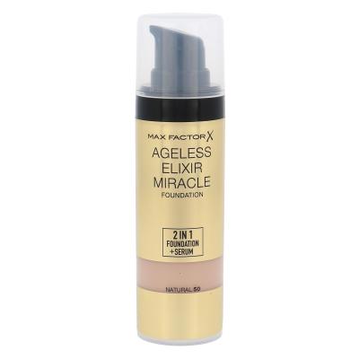 Max Factor Ageless Elixir 2in1 Foundation + Serum SPF15 Puder za ženske 30 ml Odtenek 50 Natural