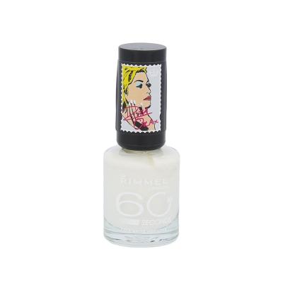 Rimmel London 60 Seconds By Rita Ora Lak za nohte za ženske 8 ml Odtenek 703 White Hot Love