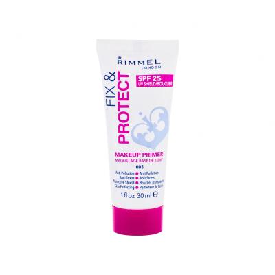 Rimmel London Fix & Protect Makeup Primer SPF25 Podlaga za ličila za ženske 30 ml Odtenek 005