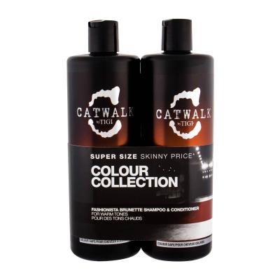 Tigi Catwalk Fashionista Brunette Darilni set šampon 750 ml + balzam 750 ml