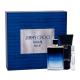 Jimmy Choo Man Blue Darilni set  toaletní voda 100 ml + toaletní voda 7,5 ml + balsam po holení 100 ml poškodovana škatla