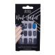 Ardell Nail Addict Premium Set umetnih nohtov z dodatki za ženske odtenek Matte Blue umetni nohti 24 kos + lepilo za umetne nohte 2 g + pilica za nohte 1 kos + potisnik za obnohtno kožico 1 kos