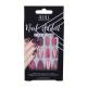 Ardell Nail Addict Premium Set umetnih nohtov z dodatki za ženske odtenek Chrome Pink Foil umetni nohti 24 kos + lepilo za umetne nohte 2 g + pilica za nohte 1 kos + potisnik za obnohtno kožico 1 kos