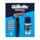 Gillette Sensor3 Sensitive Darilni set  brivnik Sensor3 1 kos + nadomestne britvice Sensor3 5 kos + gel za britje Series Shave Gel Soothing Aloe Vera 75 ml