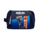 Gillette ProGlide Darilni set  brivnik ProGlide 1 kos + gel za britje Fusion Shave Gel Sensitive 200 ml + držalo za brivnik + kozmetična torbica