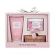 Victoria´s Secret Pomegranate & Lotus Balance Darilni set  krema za prhanje 236 ml + piling za telo 368 g + krtača za telo