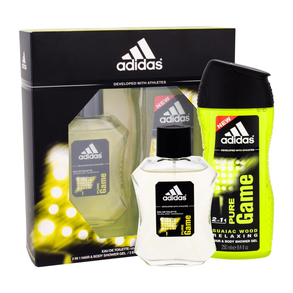 Adidas Pure Game Darilni set toaletna voda 100 ml + gel za prhanje 250 ml poškodovana škatla