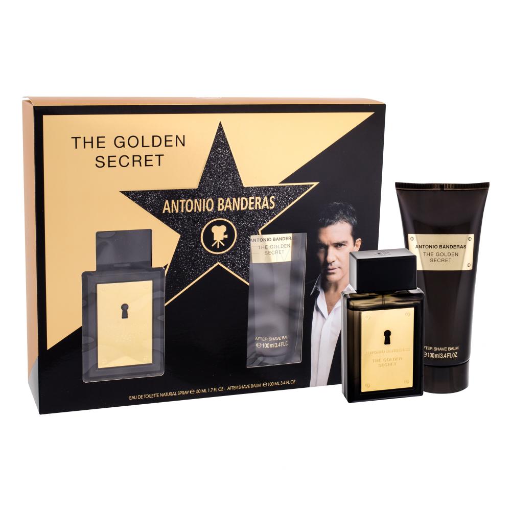Banderas The Golden Secret Darilni set toaletna voda 50 ml + balzam po britju 100 ml poškodovana škatla