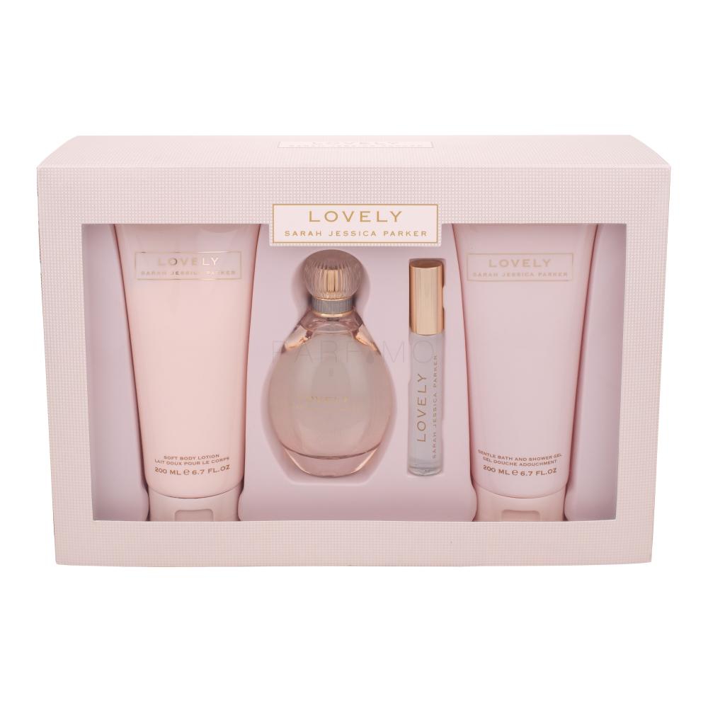 Sarah Jessica Parker Lovely Darilni set parfumska voda 100 ml + gel za prhanje 200 ml + parfumska voda 10 ml + losjon za telo 200 ml