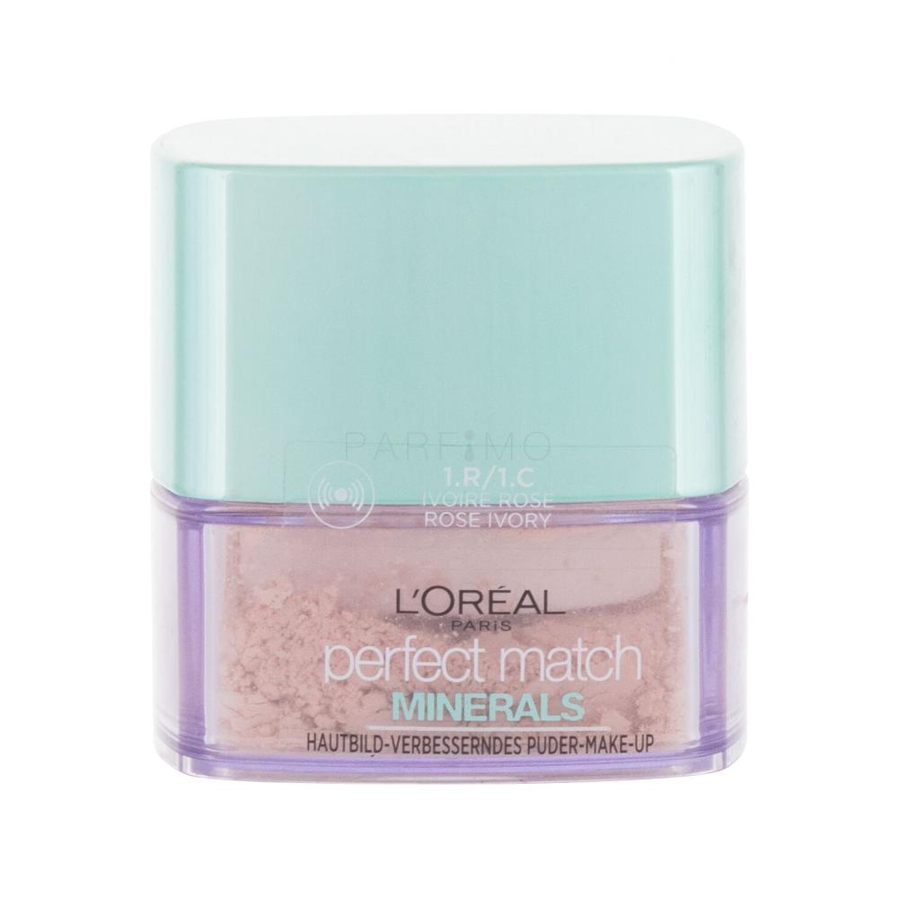 L'Oréal Paris Perfect Match Minerals Puder za ženske 10 g Odtenek 1.R/1.C Rose Ivory
