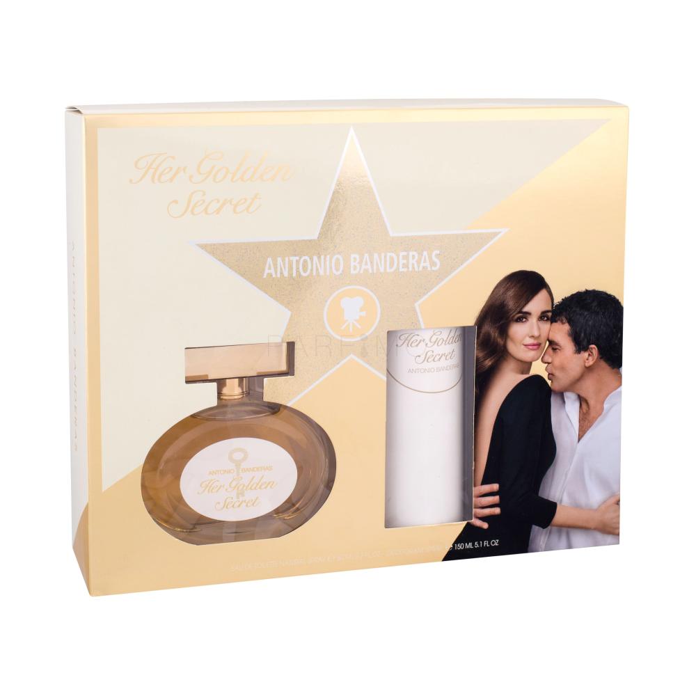 Banderas Her Golden Secret Darilni set toaletna voda 80 ml + deodorant 150 ml