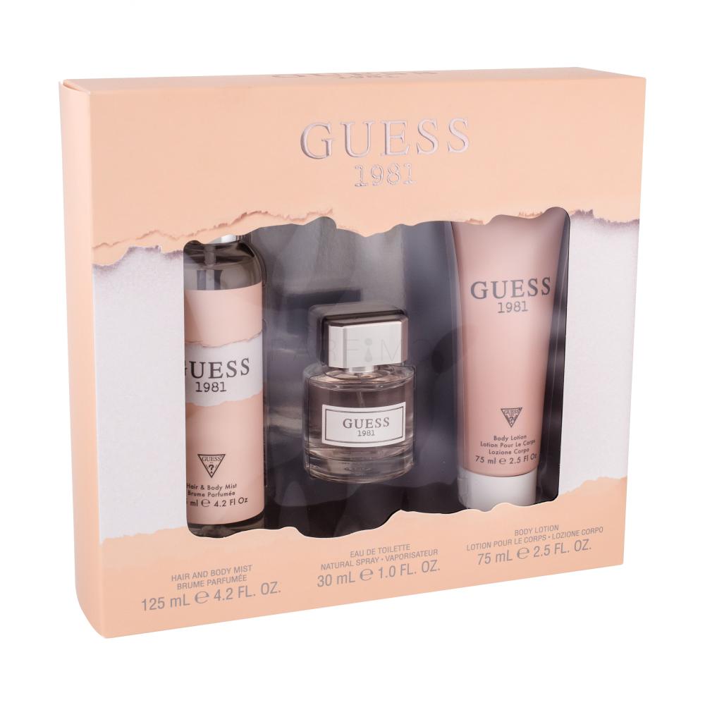 GUESS Guess 1981 Darilni set toaletna voda 30 ml + losjon za telo 75ml + sprej za telo 125 ml poškodovana škatla