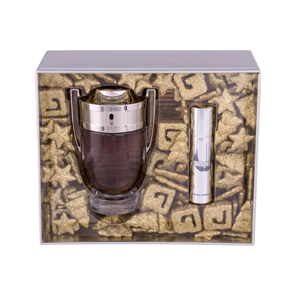 Paco Rabanne Invictus Darilni set toaletna voda 100 ml + toaletna voda 10 ml poškodovana škatla
