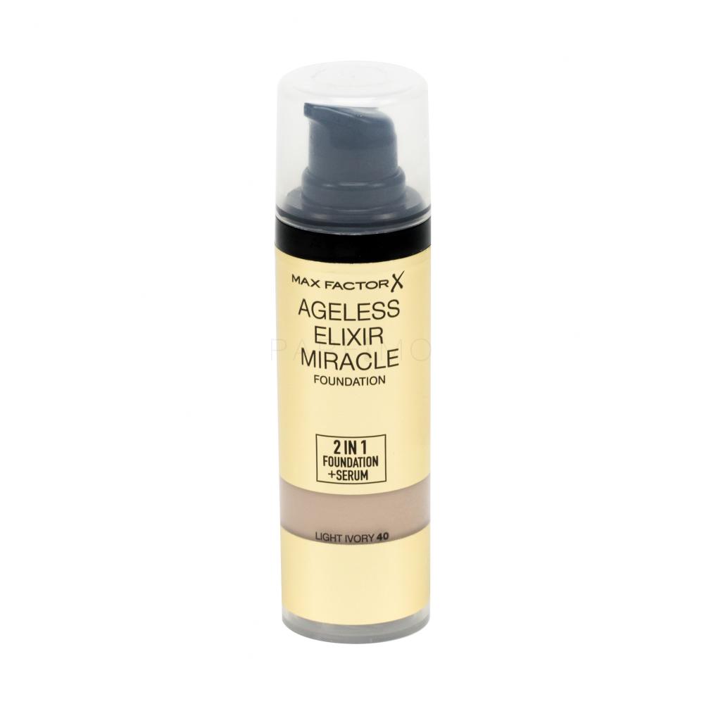 Max Factor Ageless Elixir 2in1 Foundation + Serum SPF15 Puder za ženske 30 ml Odtenek 40 Light Ivory