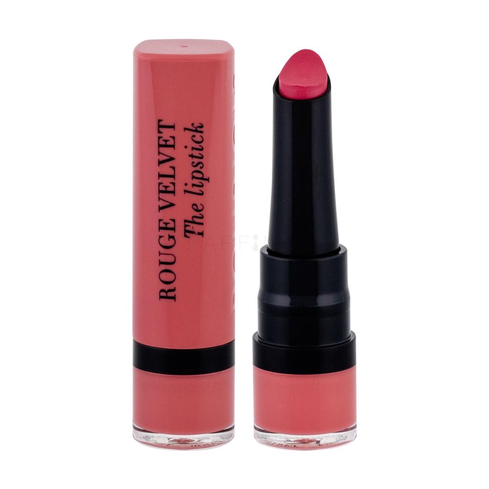 BOURJOIS Paris Rouge Velvet The Lipstick Šminka za ženske 2,4 g Odtenek 02 Flaming´rose