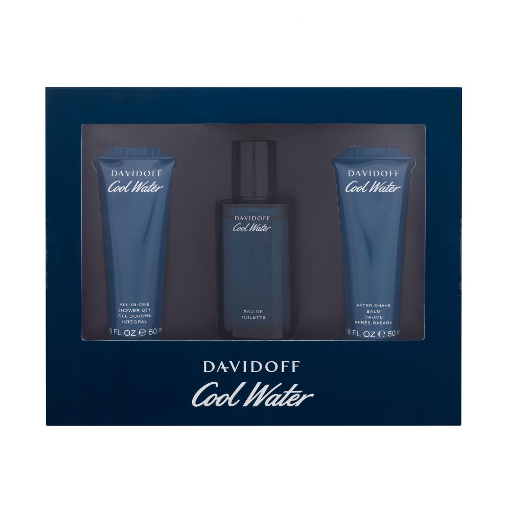 Davidoff Cool Water SET1 Darilni set EDT 40 ml + gel za prhanje 50 ml + balzam po britju 50 ml