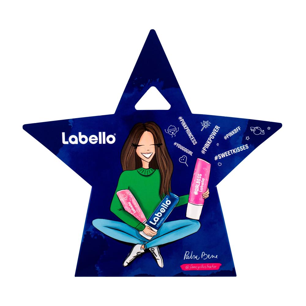 Labello Soft Rosé Darilni set balzam za ustnice 5,5 ml Soft Rosé + balzam za ustnice 5,5 ml Pearly Shine + balzam za ustnice 5,5 ml Original